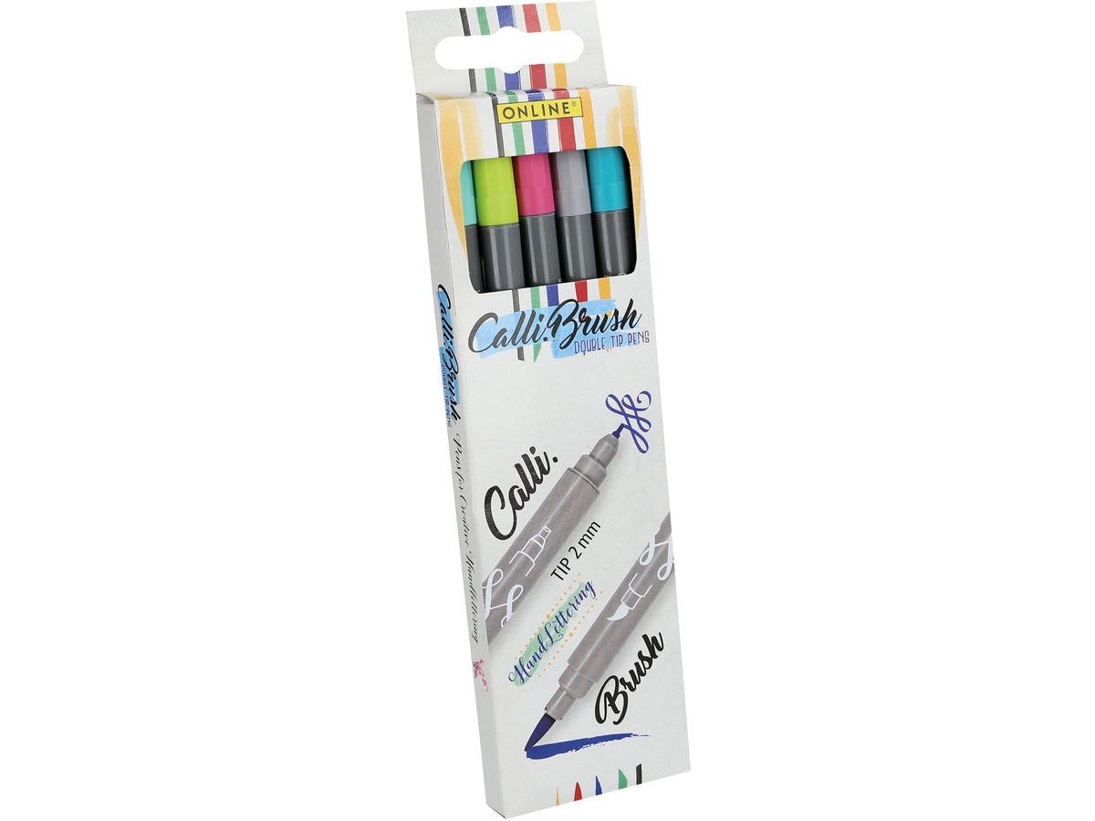 ONLINE Calli Brush Pens Summer Edit. 19135 5 Farben Double Tip, 2mm (4014421191359)