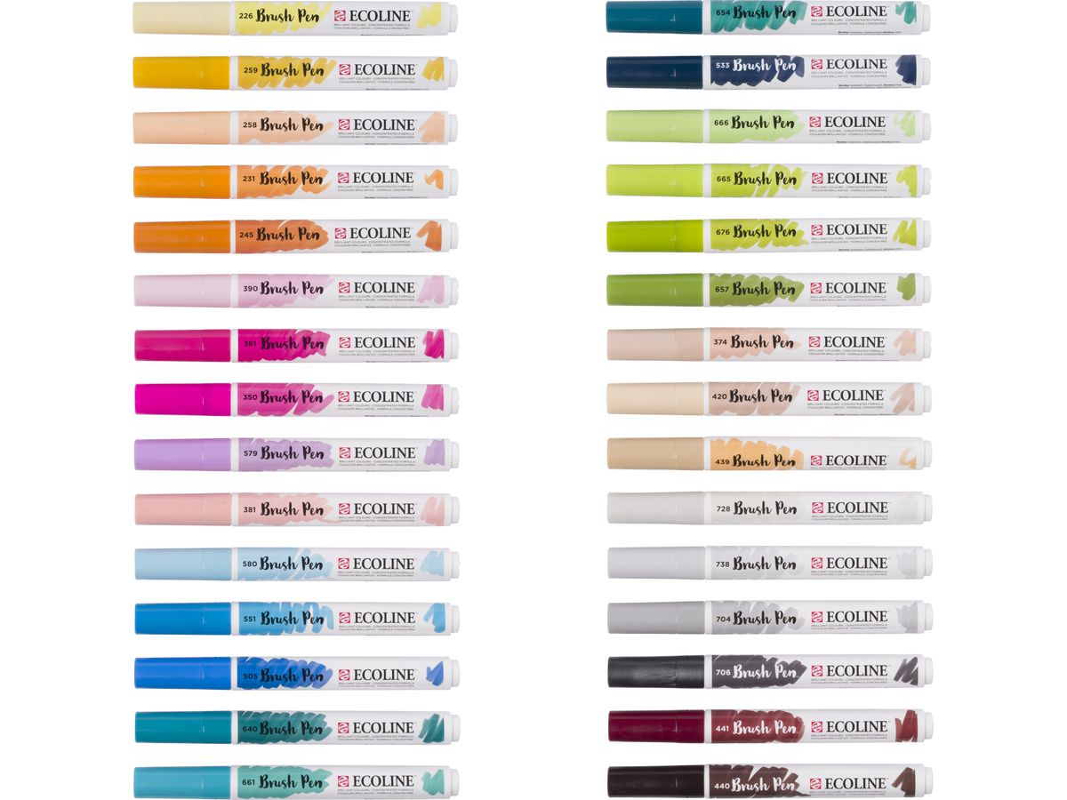 TALENS Ecoline Brush Pen Set 11509006 ass. Additional 30 pcs. (8712079519001)