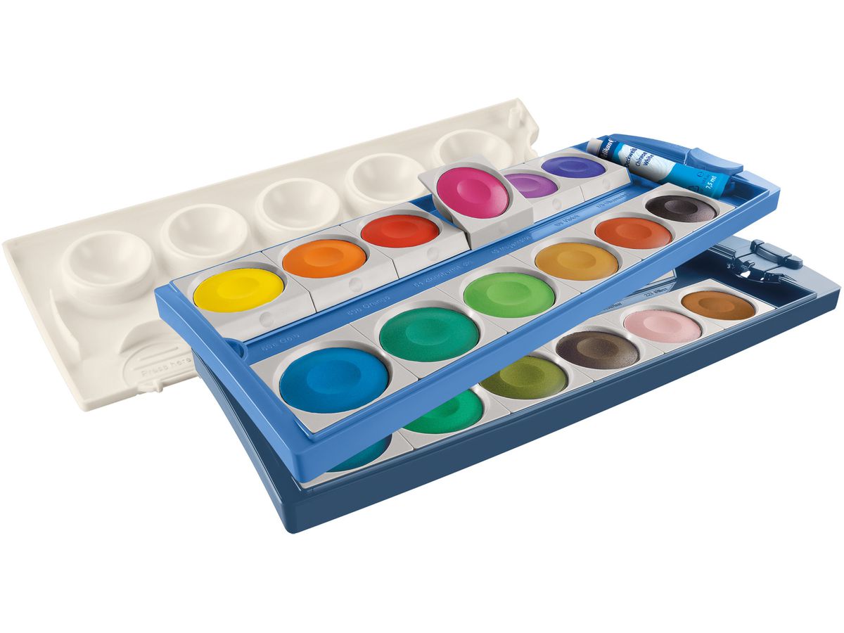 PELIKAN Boîte de couleurs K24 eco 701303 bleu 24 couleurs (4012700701305)