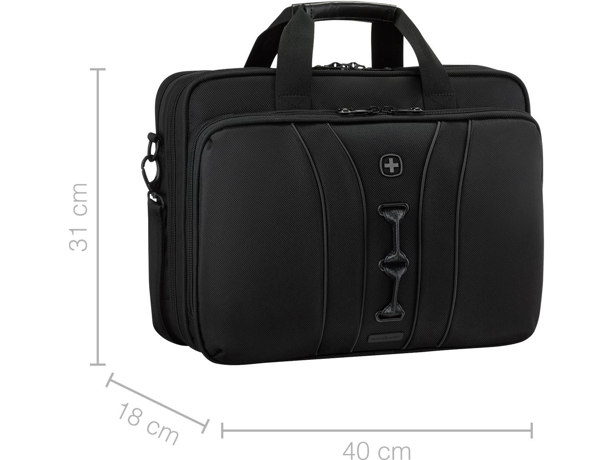 WENGER Laptop Briefcase 16inch 653630 Legacy Black Series Black (7611160299789)