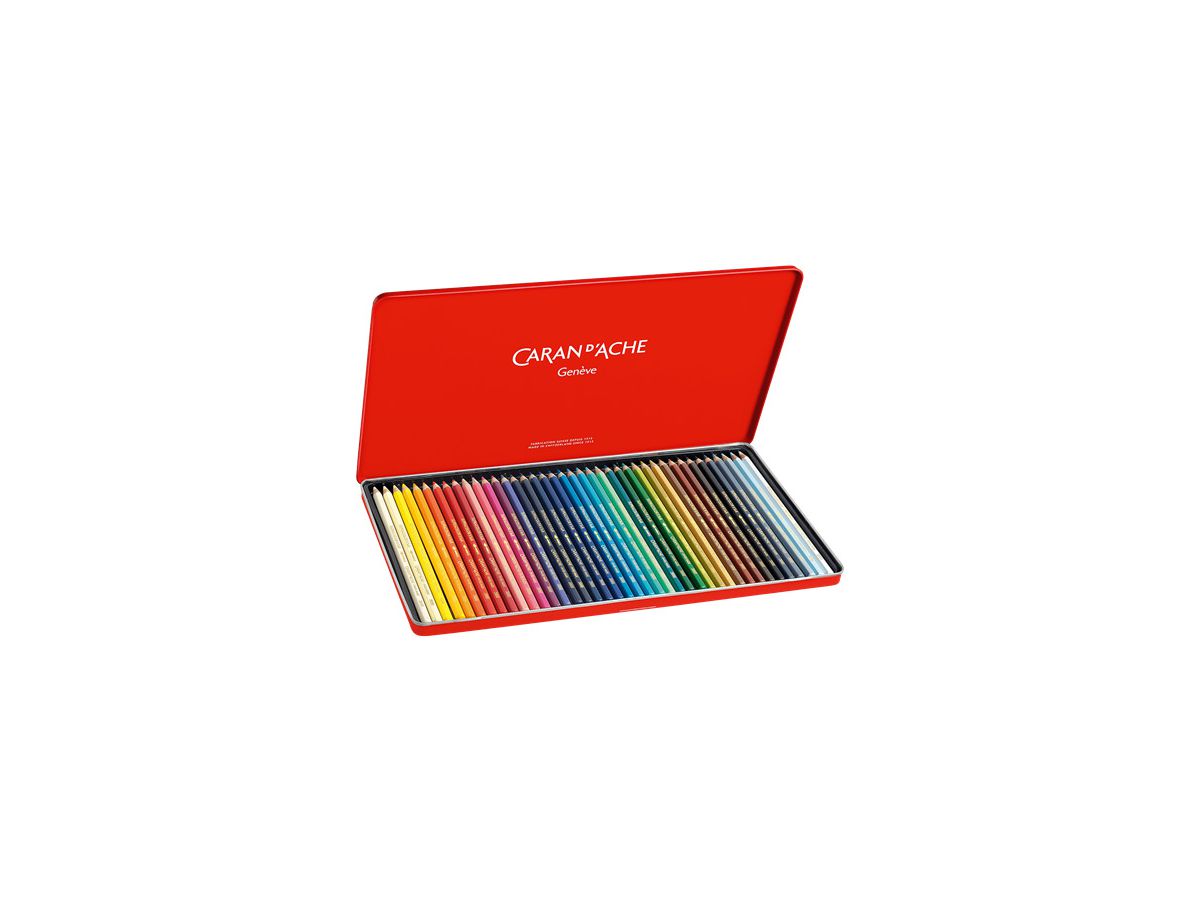 CARAN D'ACHE Farbstifte Supracolor 3,8mm 3888.340 ass. in Metallsch. 40 Stück (7610186034404)