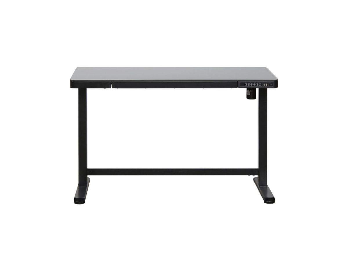 CONTINI Bürotisch ET118 120x60cm 102197 schwarz, Glas (9470102197006)