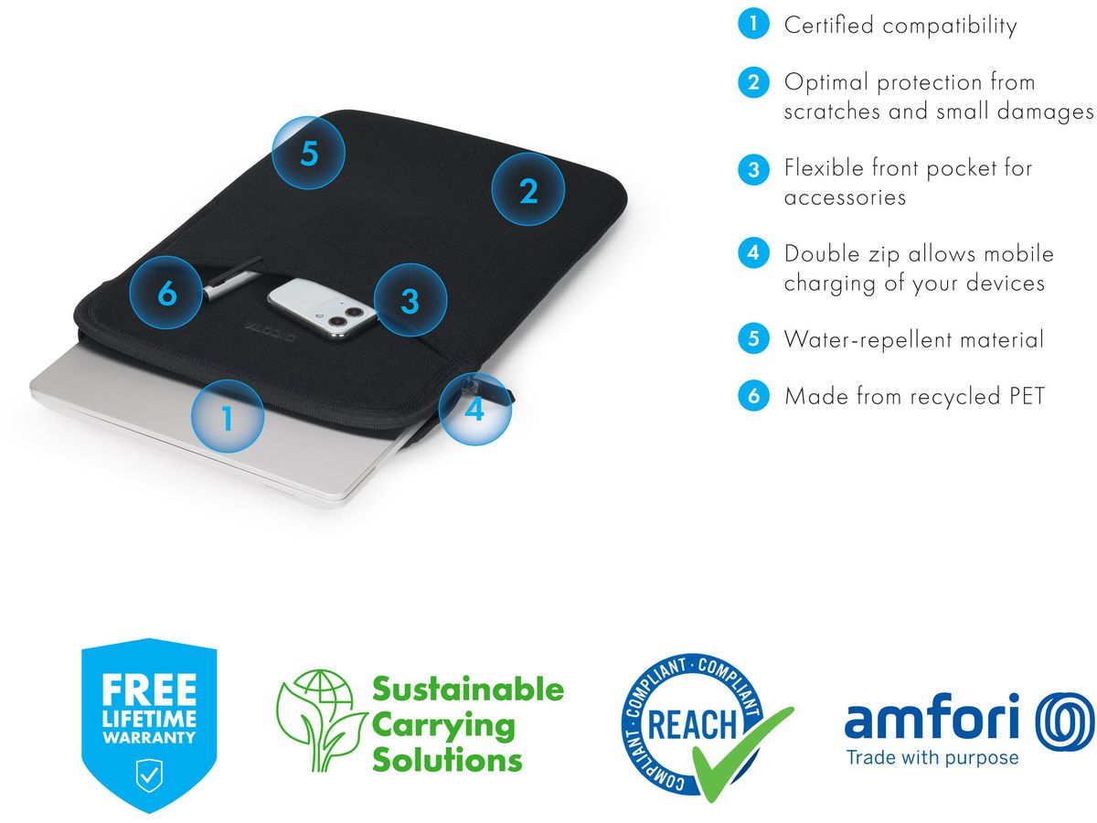 DICOTA Sleeve Eco SLIM M D31995-DFS Microsoft Surface Laptop (7640239420502)