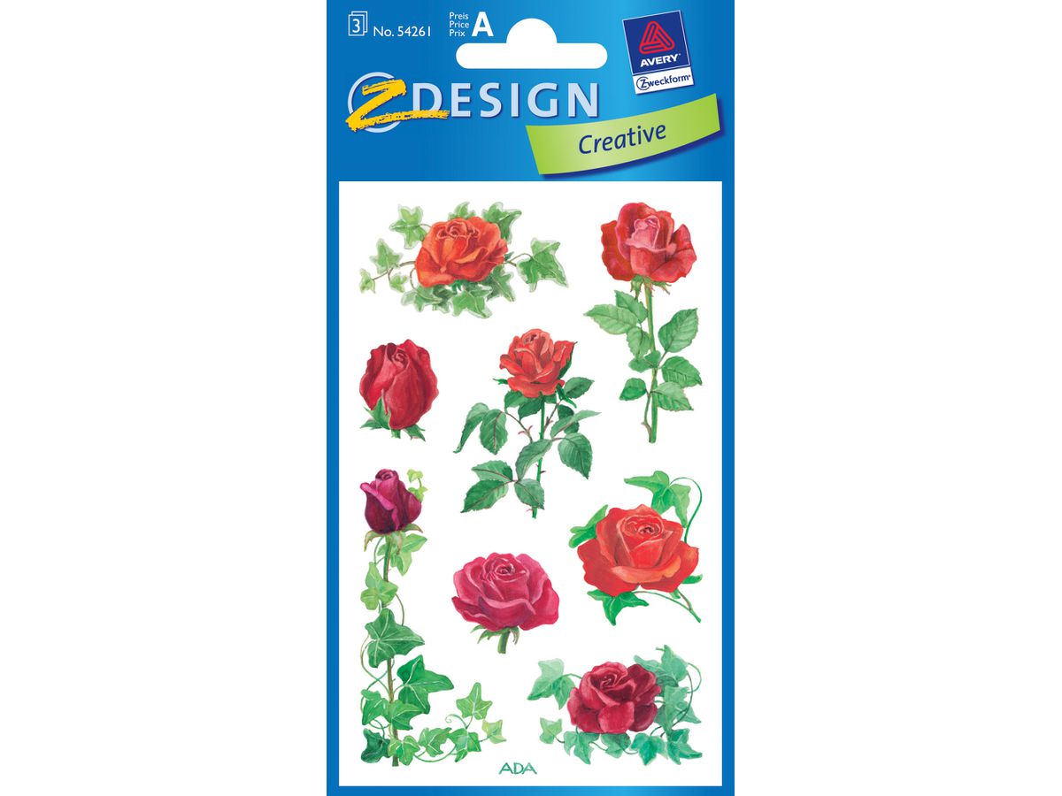 Z-DESIGN Sticker Creative 54261 Rosen 3 Stück (4004182542613)
