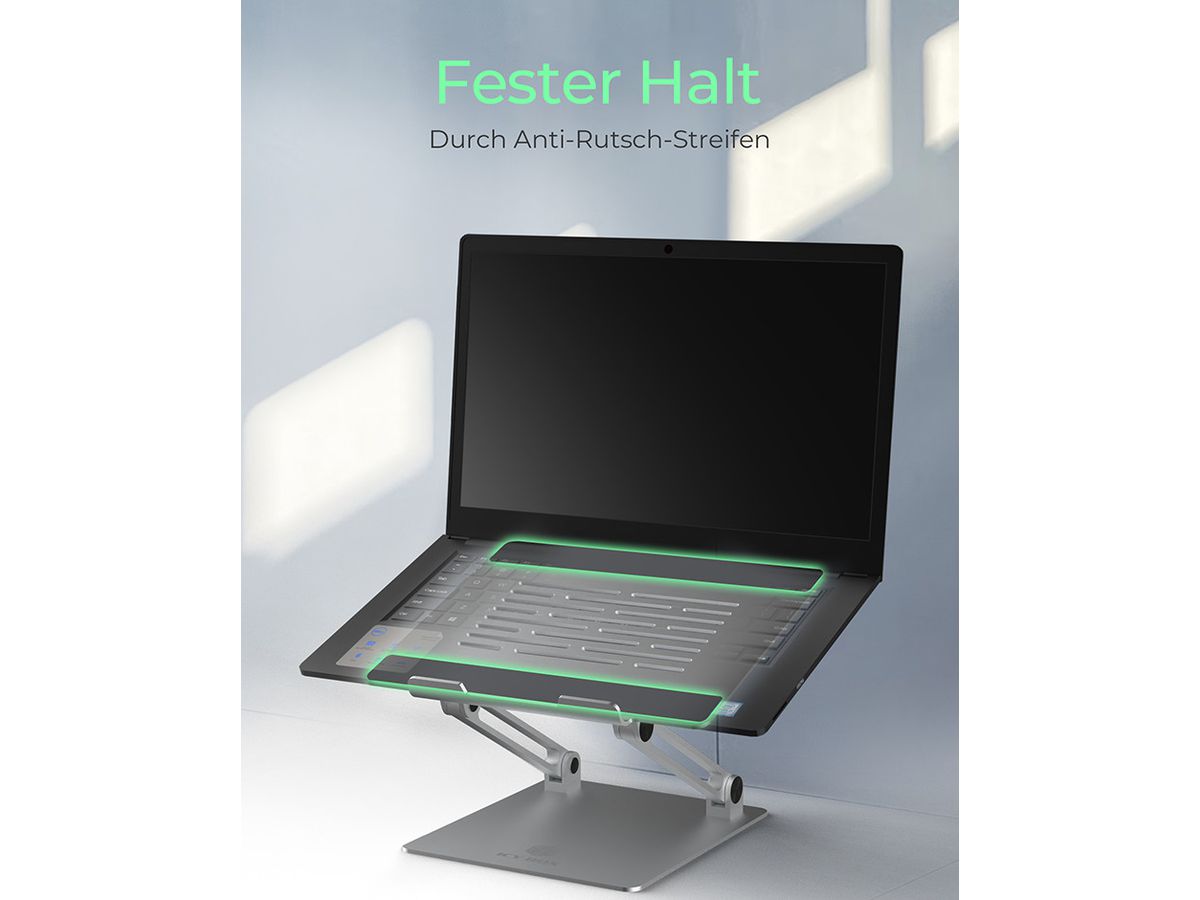 ICY BOX Holder for Notebooks up to IB-NH300 17inch Aluminium silver (4250078172659)