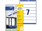 AVERY ZWECKFORM Ordner-Etiketten 38x192mm L4760-25 weiss 210 Stück/25 + 5 Blatt (4004182047606)