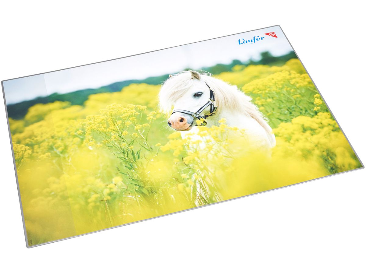 LÄUFER Schreibunterlage 46651 Pferd im Rapsfeld 53x40cm (4006677466510)
