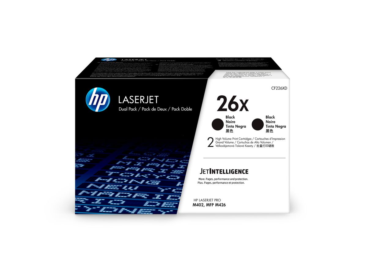 HP Toner-Modul 26X schwarz CF226XD LJ Pro M402/MFP M426 2 Stück (0190780576106)