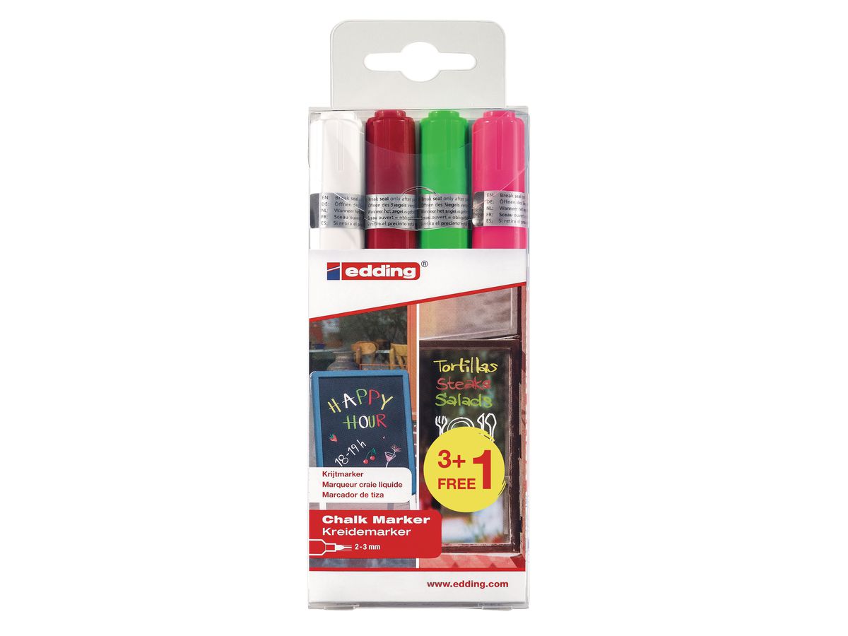 EDDING Window Marker 4095 Set 4095-4CH ass. 3 Stück (4057305038746)
