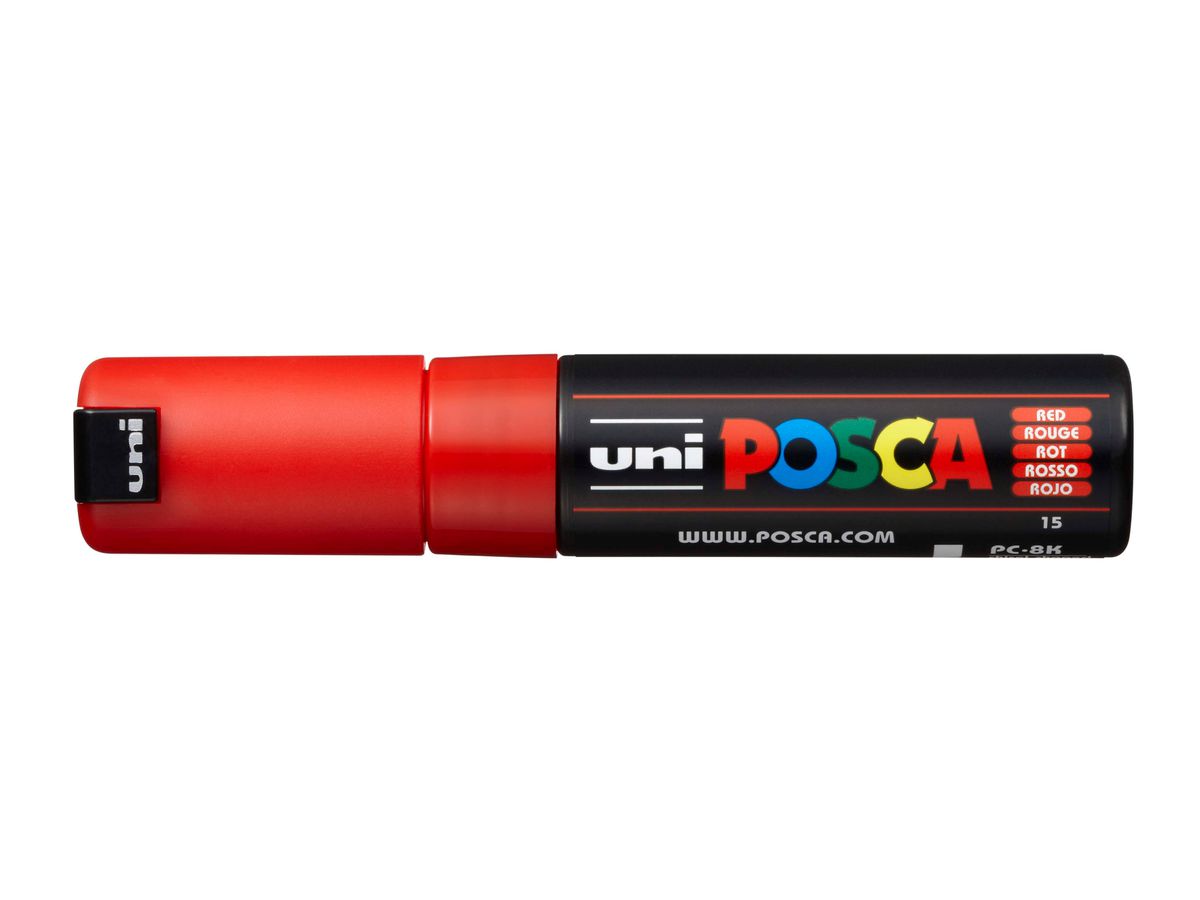 POSCA Marker 8mm PC-8K RED rot, Keilspitze (4902778916476)