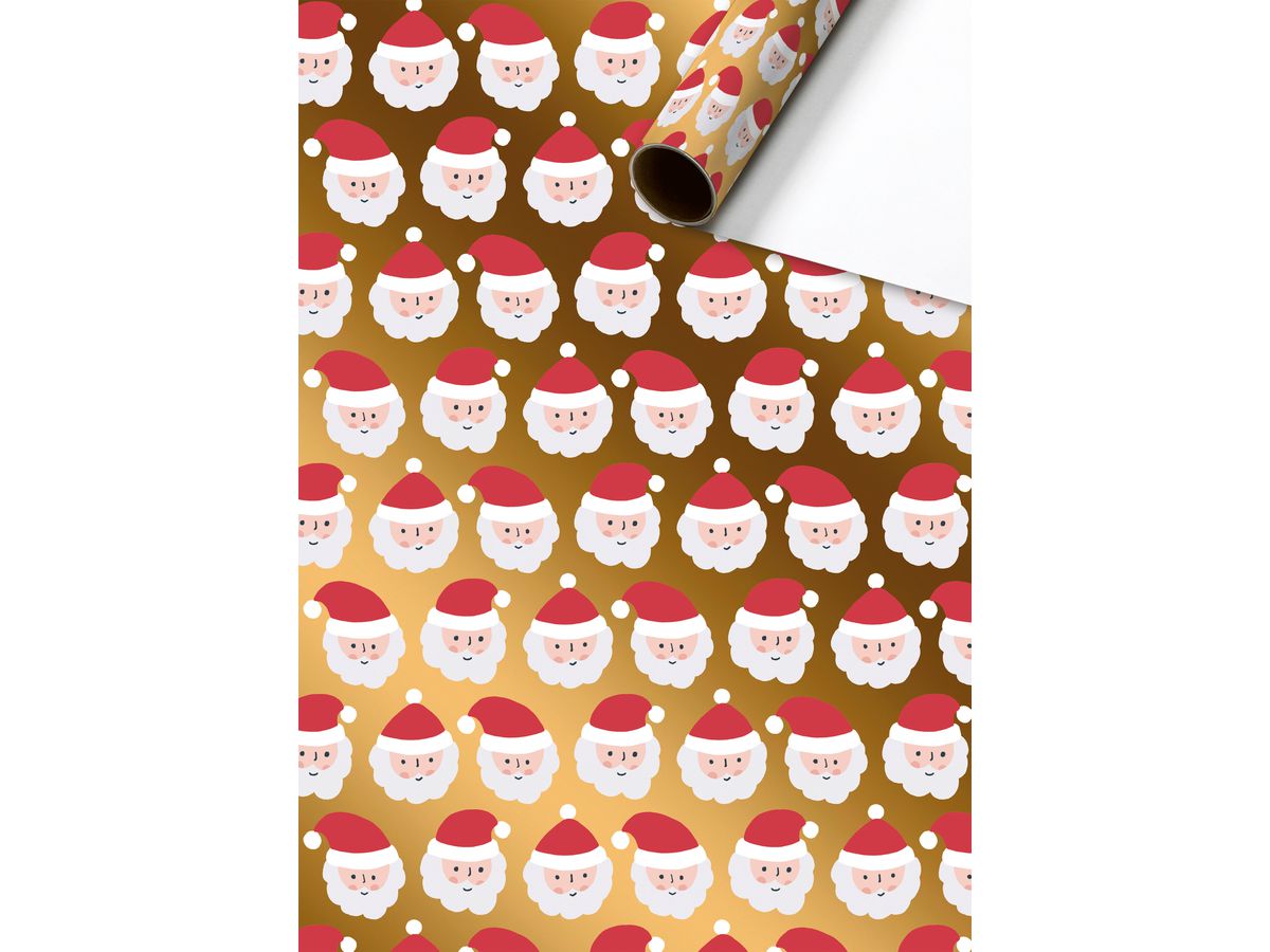 STEWO Geschenkpapier Claus 2528523380 gold 70x200cm (7630050877791)