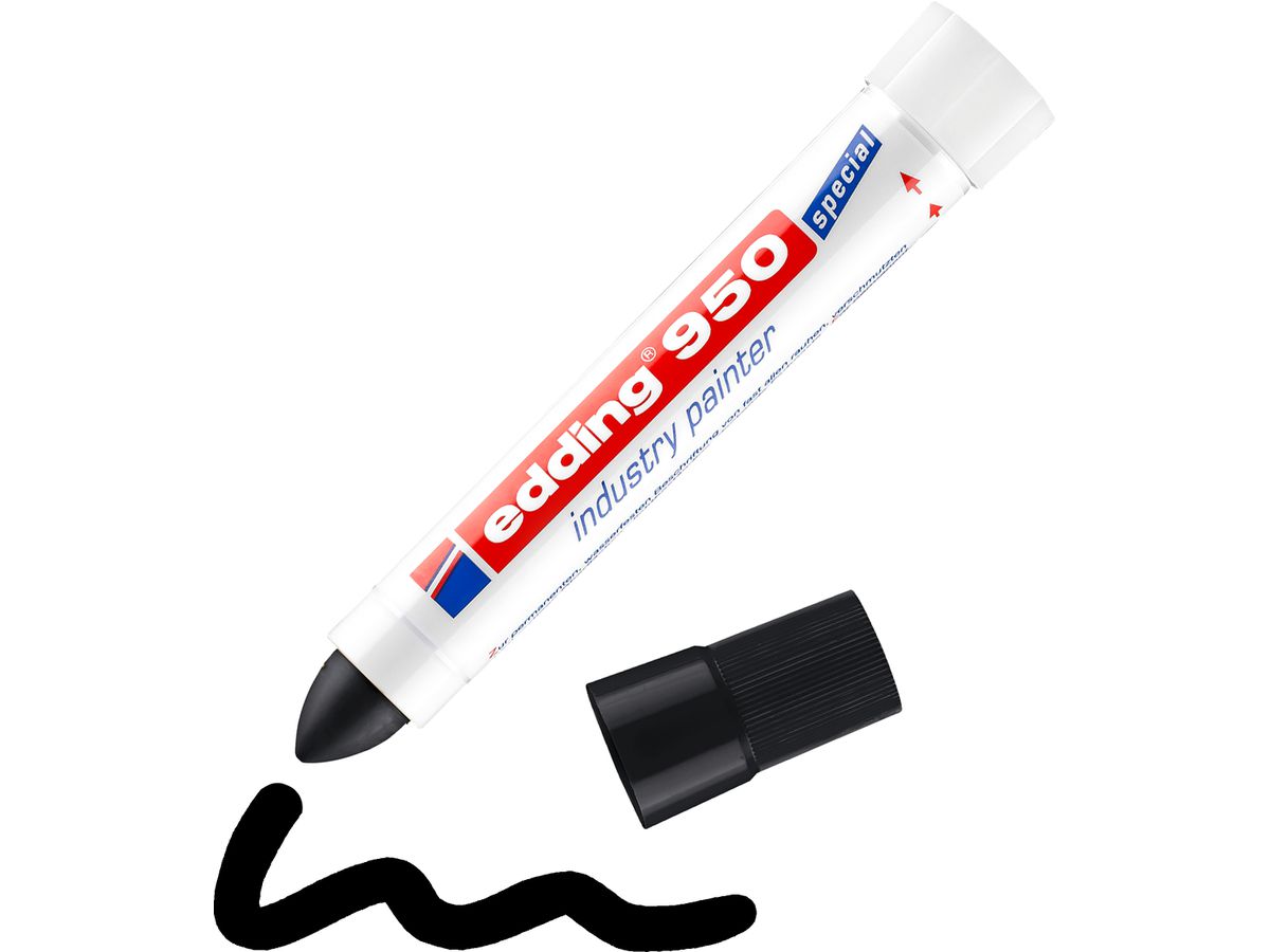 EDDING Industrial Marker 950 10mm 950-1 nero (4004764019649)
