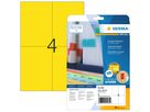 HERMA Etiketten SPECIAL 105x148mm 4561 gelb,non-perm. 80 St./20 Bl. (4008705045612)