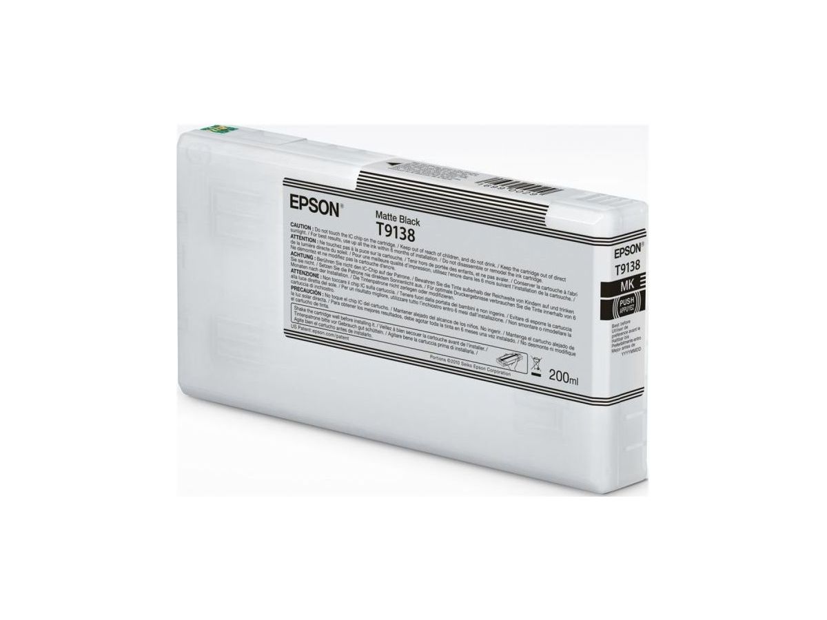 EPSON Cart. d'inchiostro opaco nero T91380N SureColor SC-P5000 STD 200ml (8715946728568)