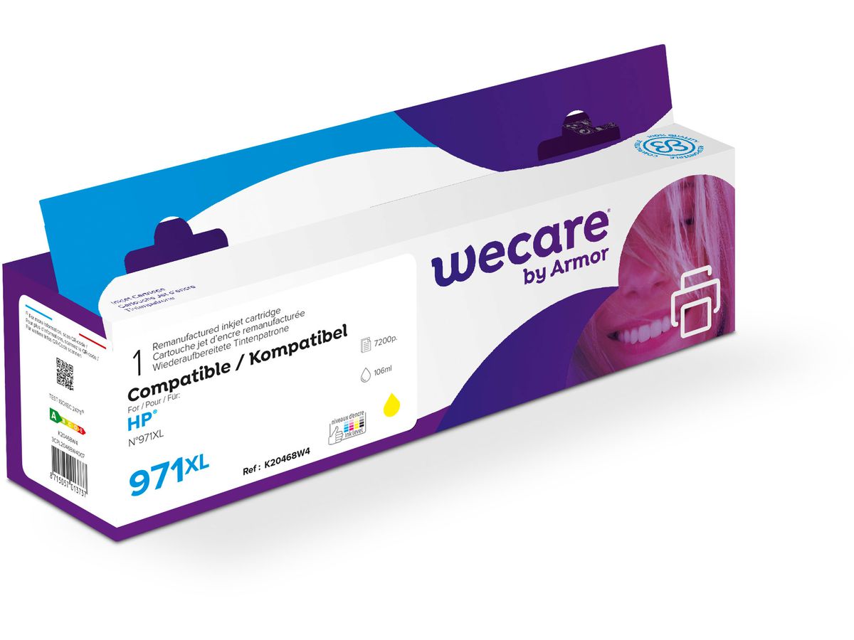 WECARE Inchiostro 971XL rebuilt Y CN628AEWE p. HP OJ Pro X451 106ml (8715057013737)