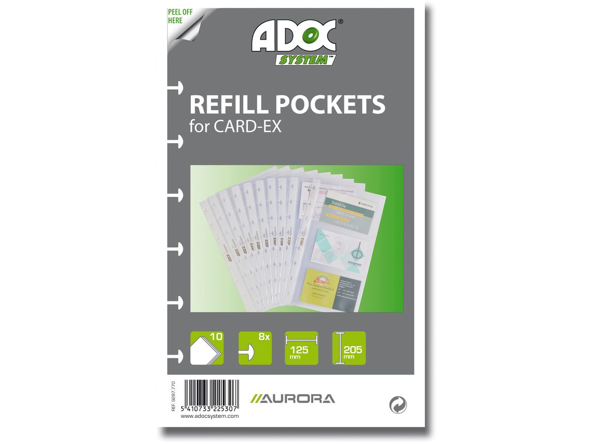 ADOC Ersatztaschen Card-Ex A5 9287.770 transparent 10 Stk. (5410733225307)