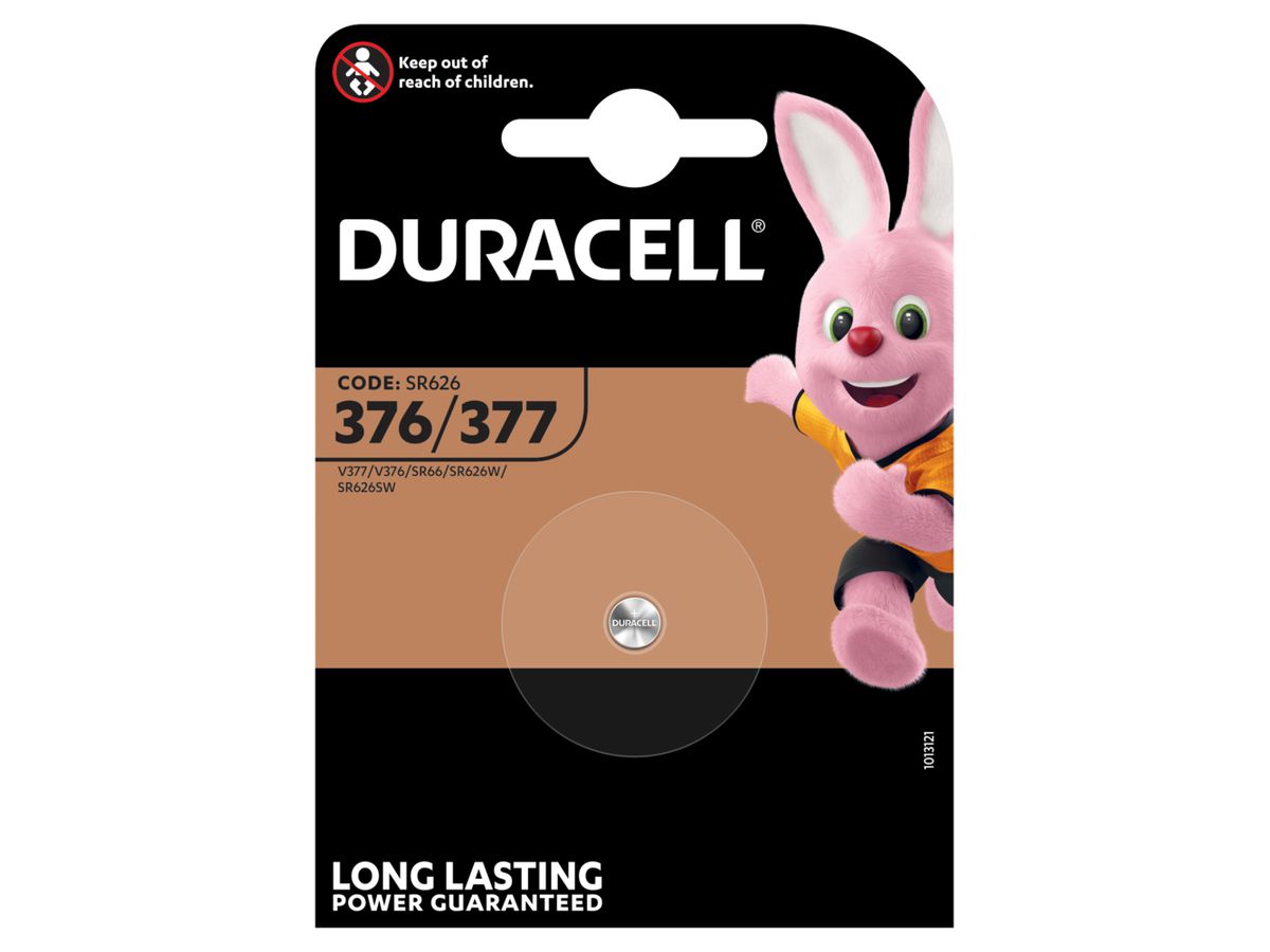 DURACELL Knopfbatterie Specialty 376/377 V377, V376, SR66, SR626, 1.5V (5000394062986)