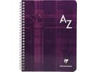CLAIREFONTAINE Spiralheft mit Index 17x22cm 8949 5mm, A-Z, ass. 50 Blatt (3329680894905)