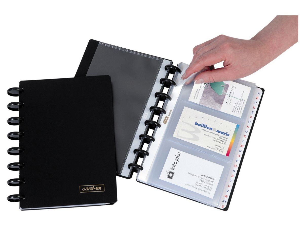 ADOC Sichtbuch Card-Ex A5 9287.760 schwarz, 800my 20 Taschen (5410733225291)