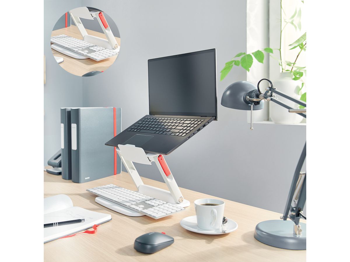 LEITZ Supp. ordinateur Ergo 13-15pou 6424-00-01 blanc Multi-angles (4002432132607)