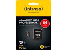 INTENSO Micro SDXC Card PRO 64GB 3433490 with adapter, UHS-I (4034303022366)