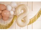 PARTYDECO Ballon en plastique no. 8 72cm FB230P-8-013 beige (5904555035263)