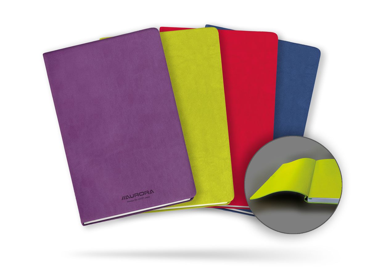AURORA Taccuino softcover A5 2396CA assortiti, rigati 192 pagine (5411028040698)