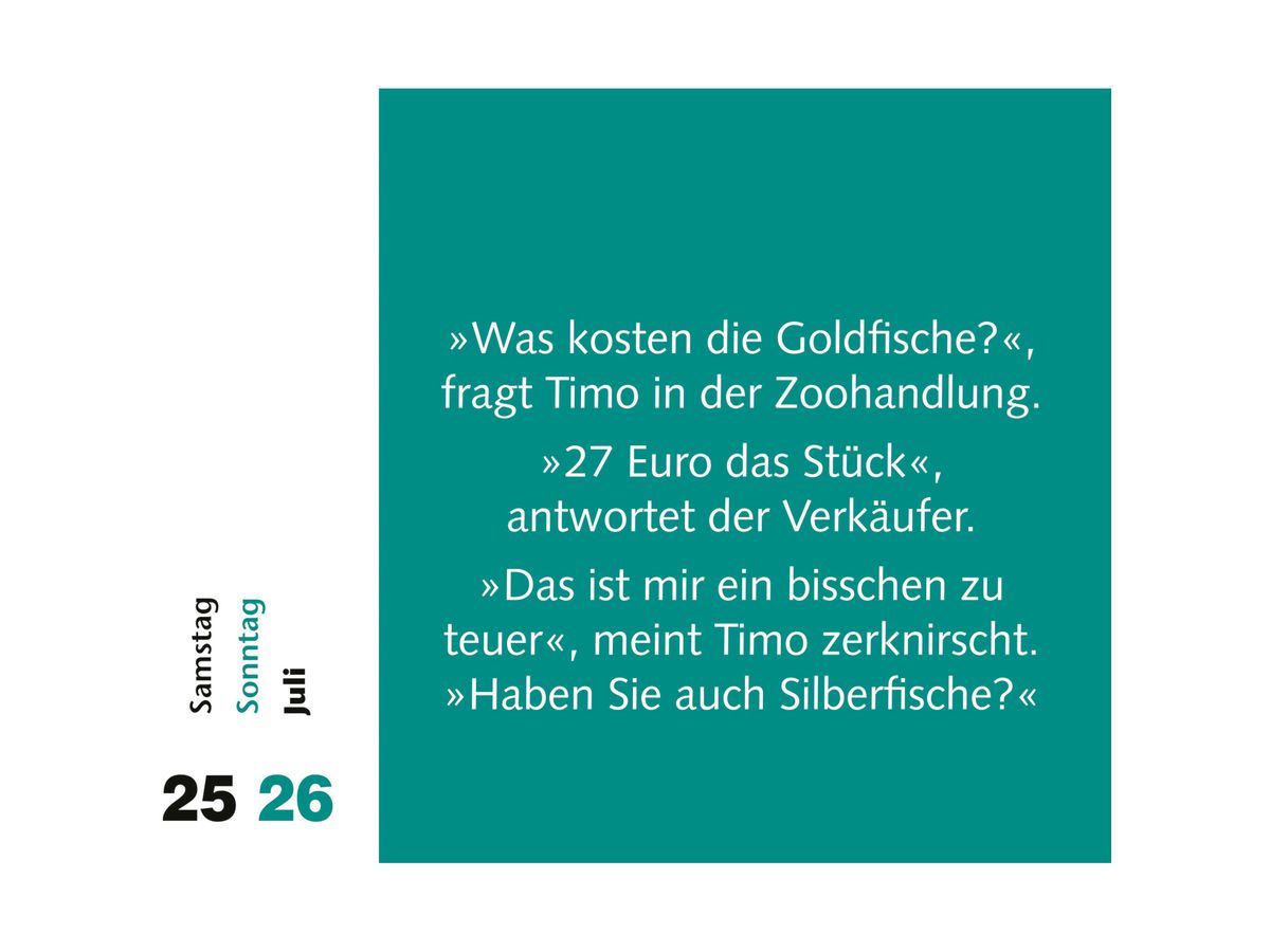 HARENBERG Calendrier détachable 2026 3310012+26 Witzirin DE 14x11cm (9783840036569)