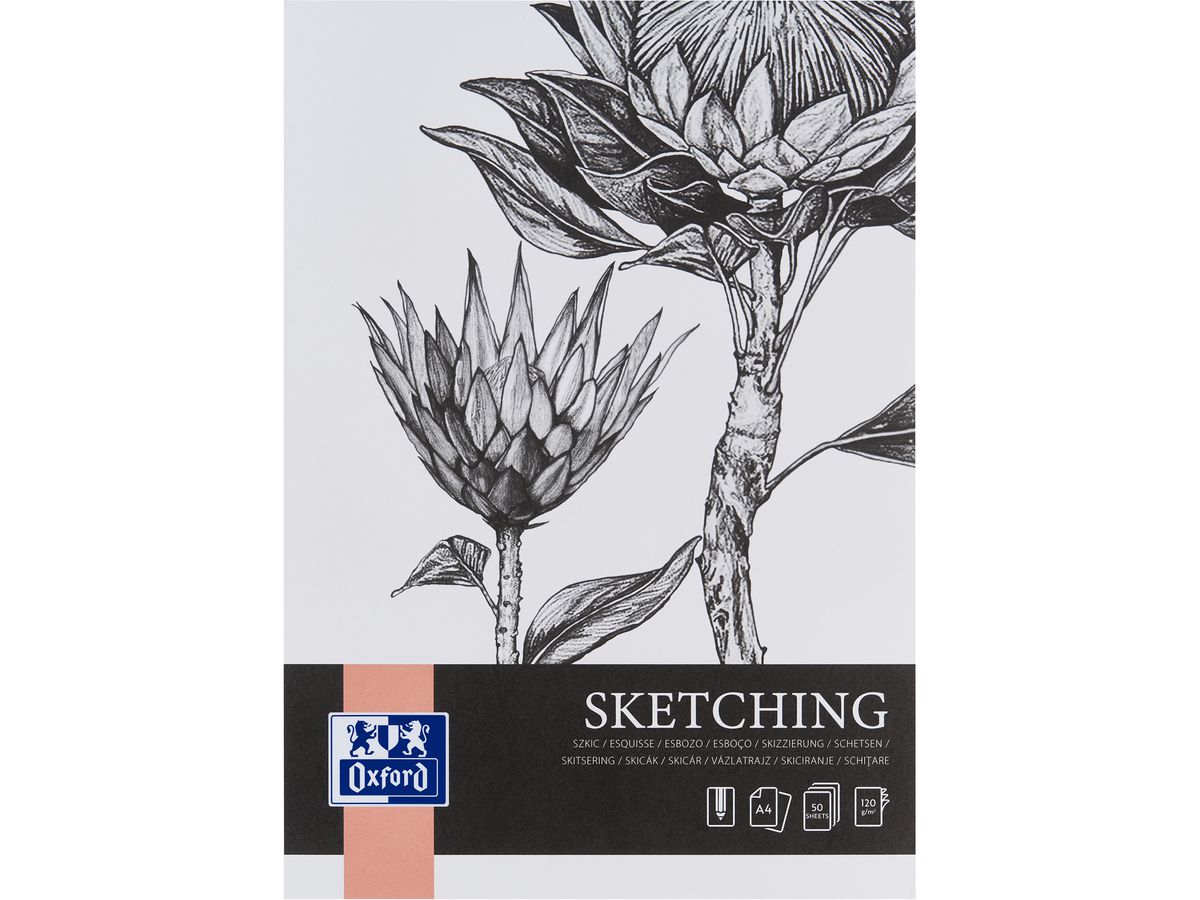 OXFORD Art Skizzenblock A4 400166109 blanko, 120g 50 Blatt (5904017077787)