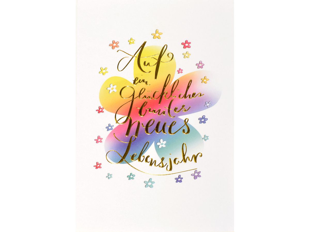 ABC Carte d'anniversaire fleur 1120005900 B6 (7611119288857)