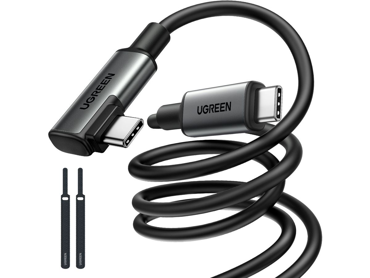 UGREEN Cable Right Angle 90629 BB 5m, USB-C to USB-C Link,Bl. BB (6957303896295)