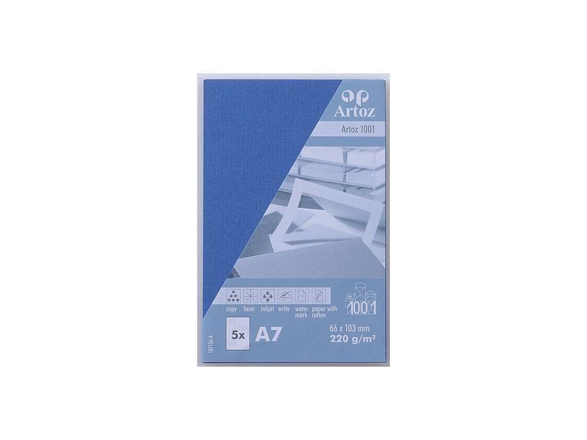 ARTOZ Cartes de visite 1001 A7 107136144 220g, royal 5 feuilles (7612450244366)
