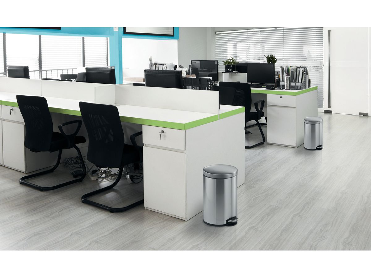 DURABLE Cestino a pedale 20lt 340223 acciaio inox, 45.5cmx36cm (4005546301983)