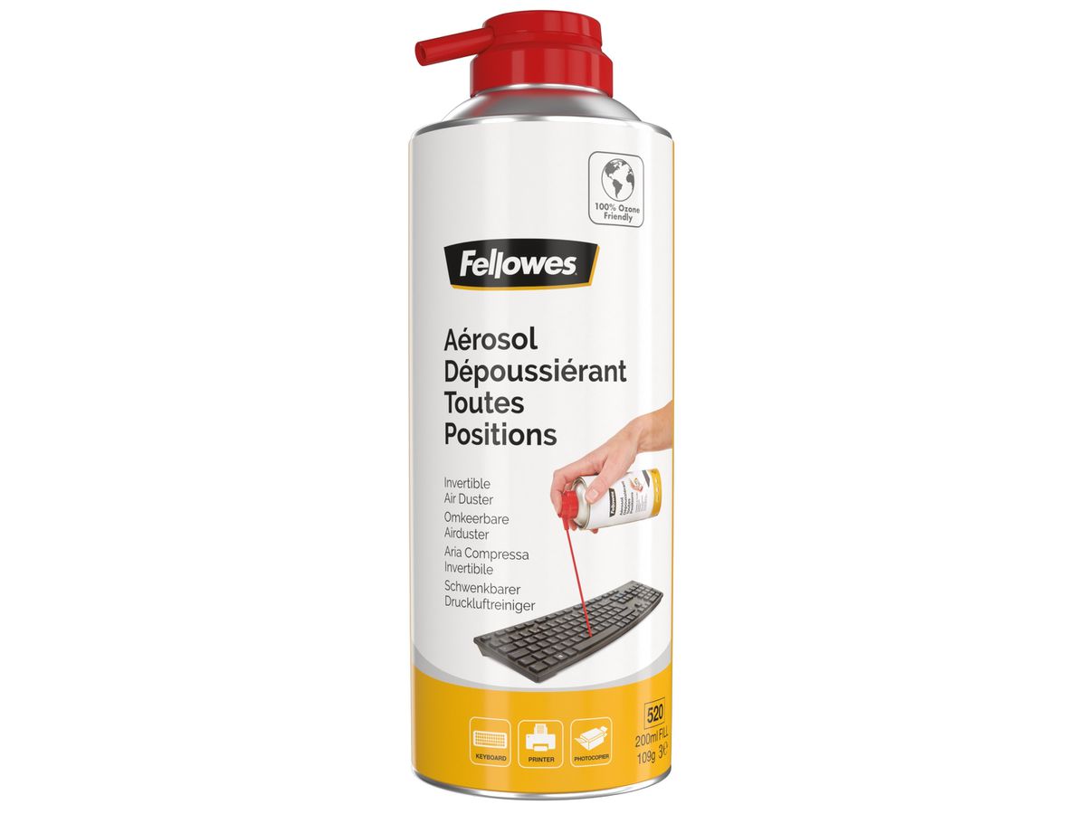 FELLOWES Druckluftreiniger,Schwenkbar 9974805 HFC-frei, 200ml (0043859582662)