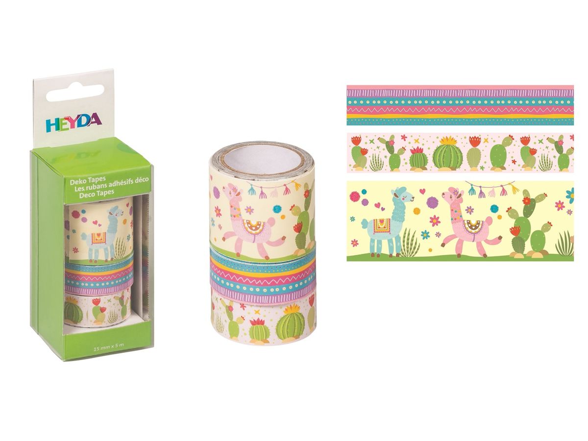 HEYDA Deko-Tape multicolor 203584356 2x5mx15mm/1x5mx30mm (4005329143618)