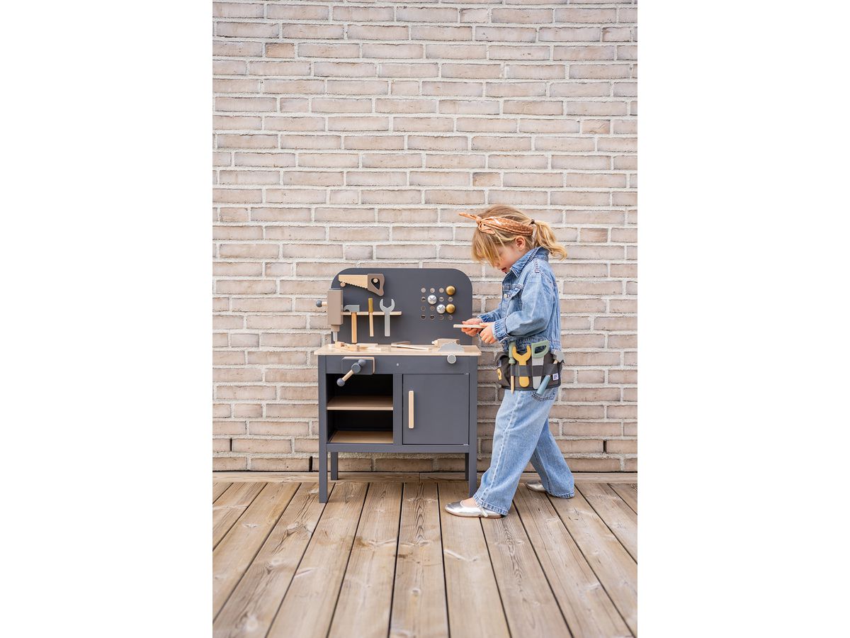 JABADABADO Banc d'outils 55x30x78cm C2555 gris (7332599025557)
