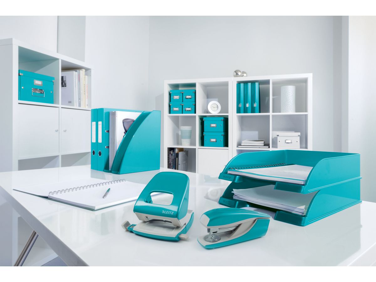 LEITZ Locher/Hefter WOW 5095 5095-10-51 eisblau, Bundle 30 Blatt (4002432114399)