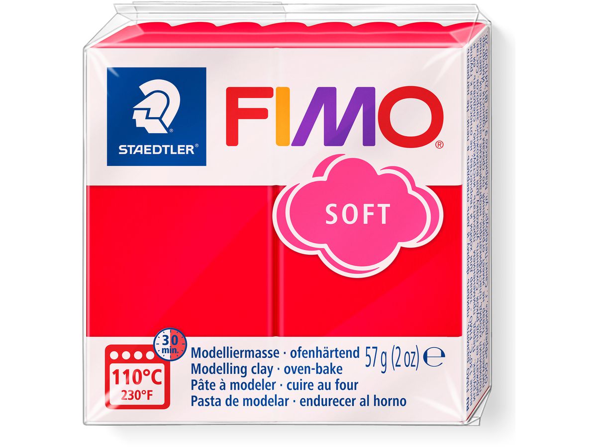 FIMO Pâte à modeler Soft 57g 8020-24 rouge (4006608809492)