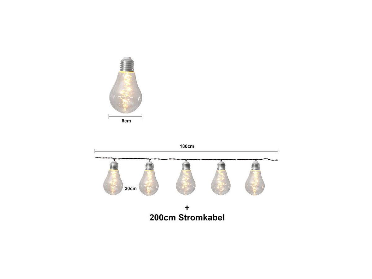 STAR TRADING Bande LED solaire 12.480-10 transparent, LED 1,8m (7391482023063)
