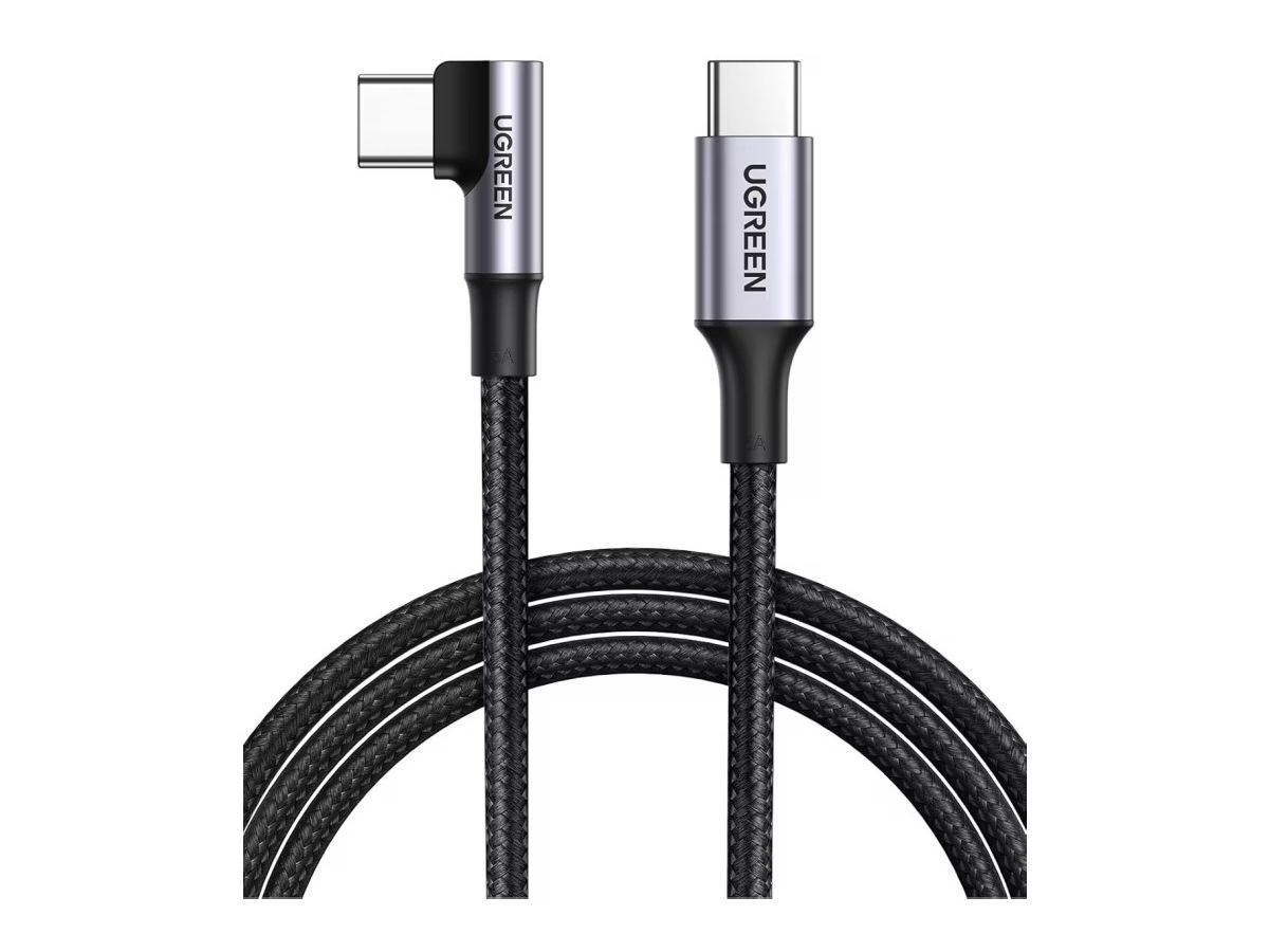 UGREEN Fast Chargingcable 90 Degree 70643 USB-C to C PD 100W, 1m (6957303876433)