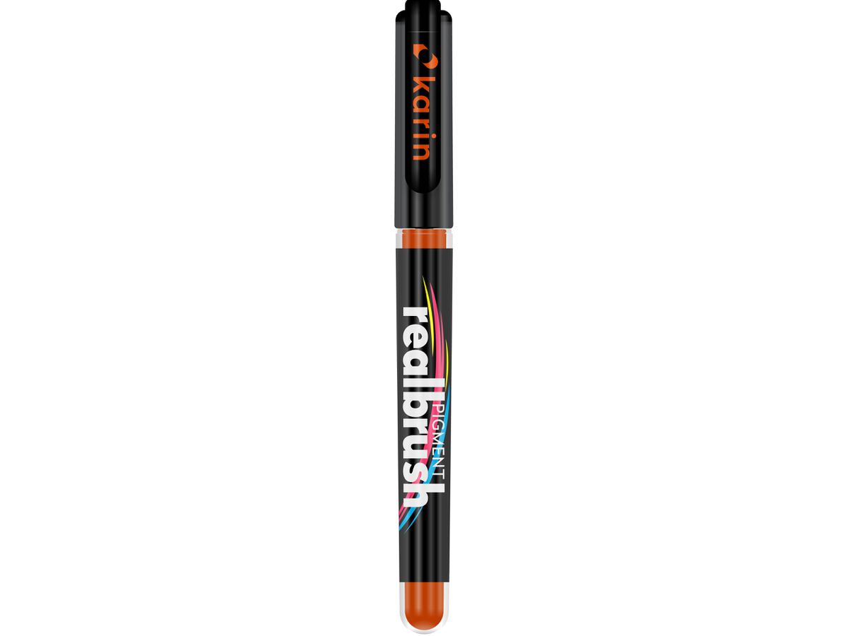 KARIN Real Brush Pen 0.4mm 33Z021 Pigment, orange vif (5904446031664)