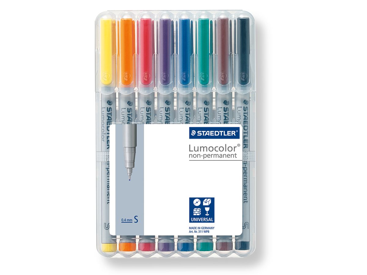 STAEDTLER Lumocolor non-perm. S 311 WP8 8 couleurs ass. (4007817307830)