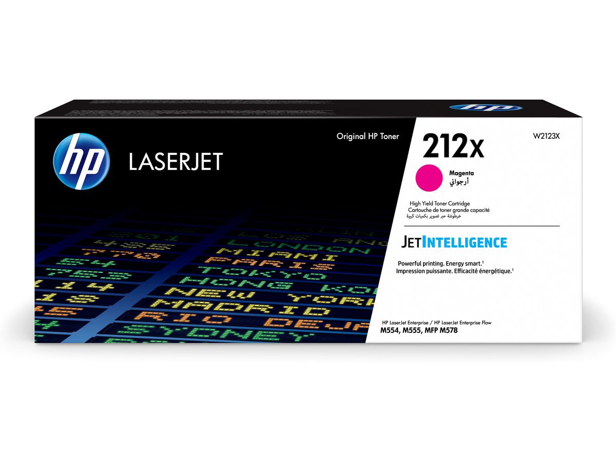 HP Cartouche toner 212X magenta W2123X CLJ Ent.M554/M555 10'000 p. (0194441428926)