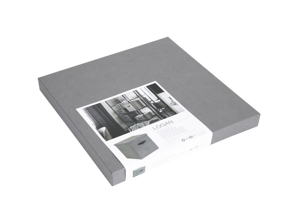 BIGSO BOX OF SWEDEN Boîte de rangement Logan 990154133L03 gris 31.5x31.5x31cm (7330061066855)