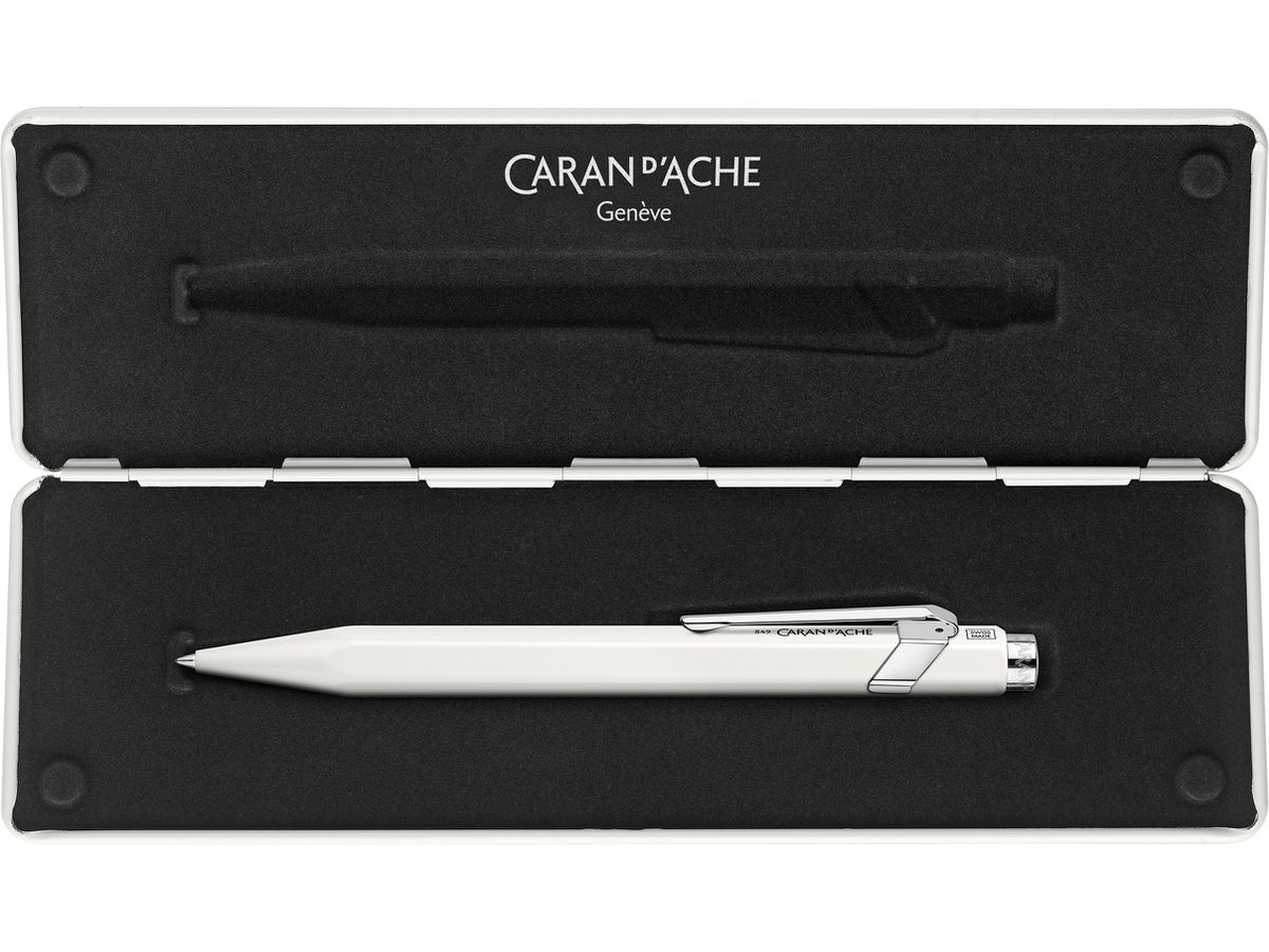 CARAN D'ACHE Roller 849 0.7mm 846.502 bianco, con astuccio met. (7630002346252)