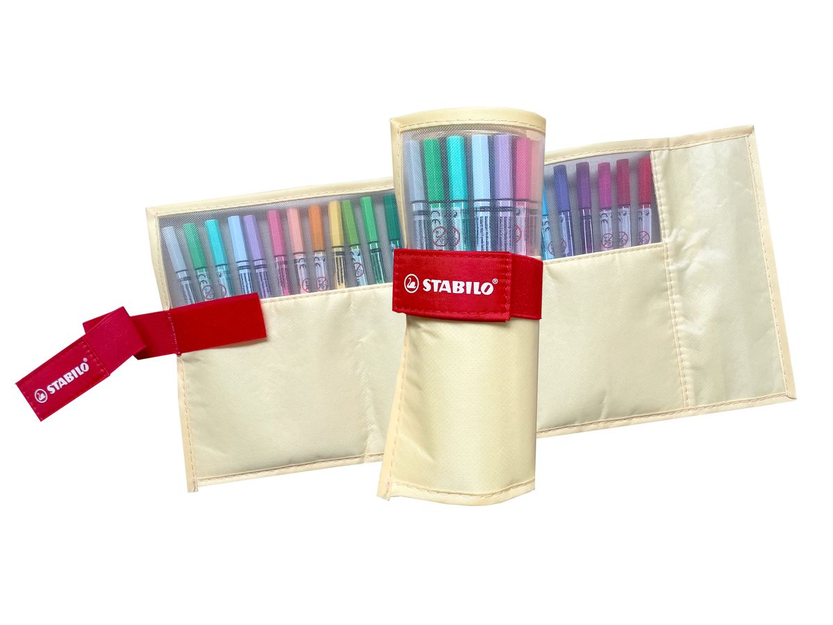 STABILO Rollerset point 68 1.1mm 6825-08-02CH 25 couleurs ass. jaune pastel (4006381589307)