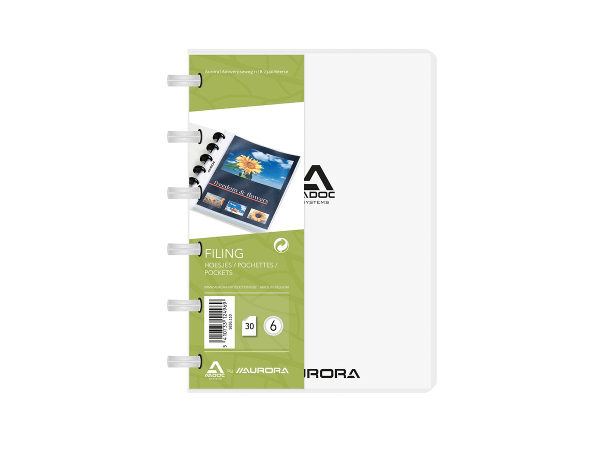 ADOC Cartella ad anelli standard A6 5836.110 trasparente 20 sacchi (5410733124969)