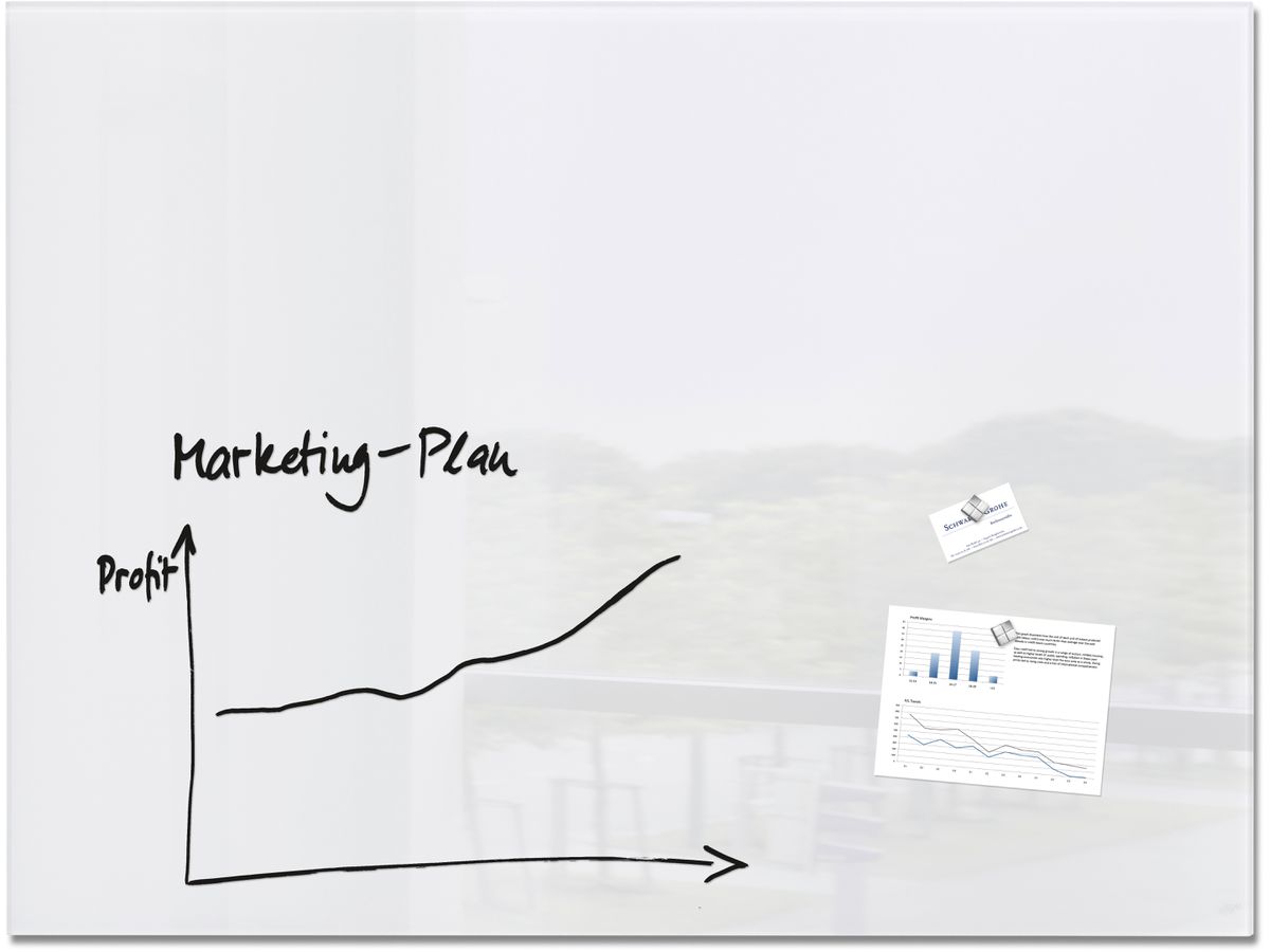 SIGEL Glas-Magnetboard GL211 weiss 1200x900x15mm (4004360857867)