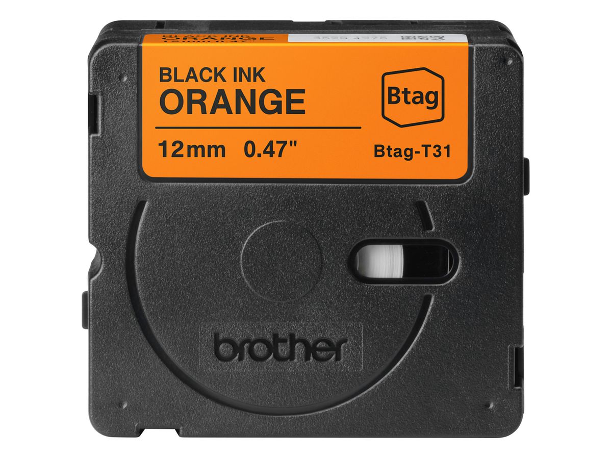 PTOUCH Ruban noir/orange non laminé BTAG-T31 PT-N10/N20/N25BT 12 mm (4977766836067)