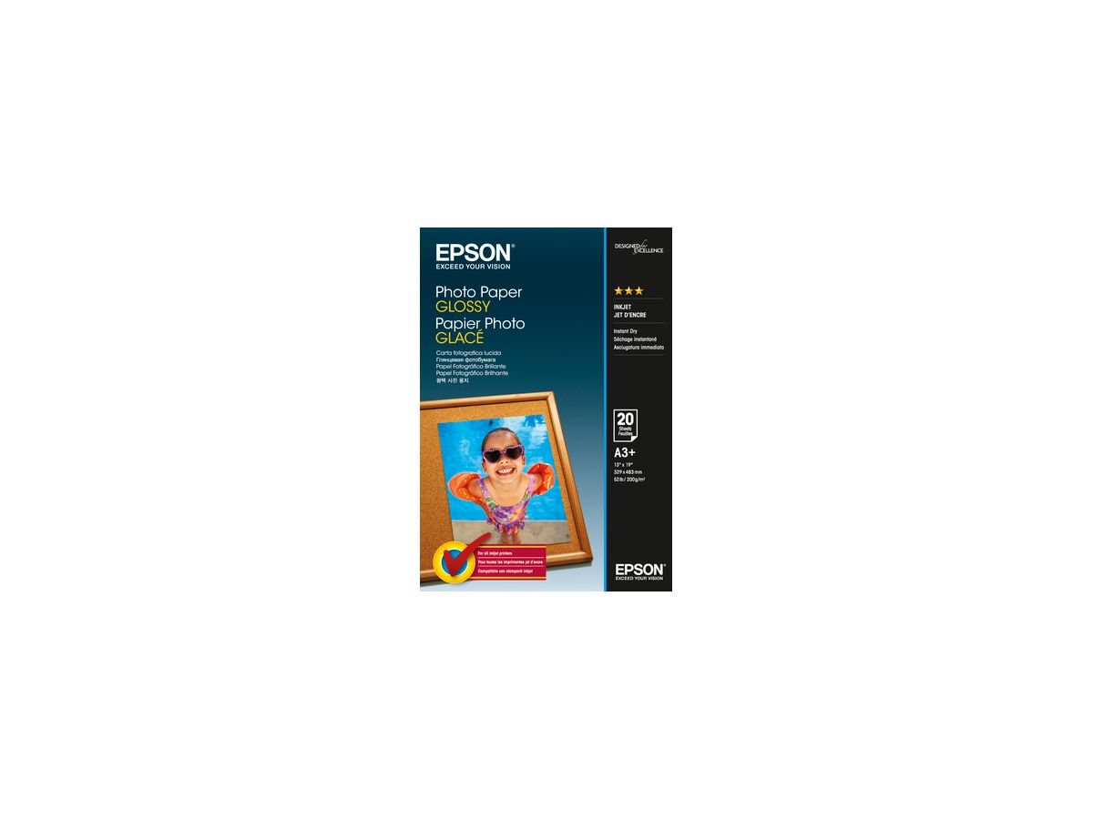 EPSON Photo Paper Glossy A3+ S042535 InkJet 200g 20 Blatt (8715946529202)